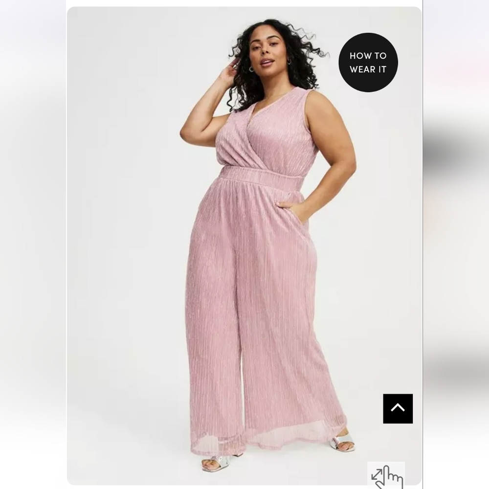 Elegant Pink Sleeveless Jumpsuit NWT